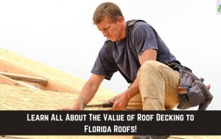 APC Roofing in Clermont, FL - Picture of a roofer with text Learn all about the value of roof decking to Florida roofs!