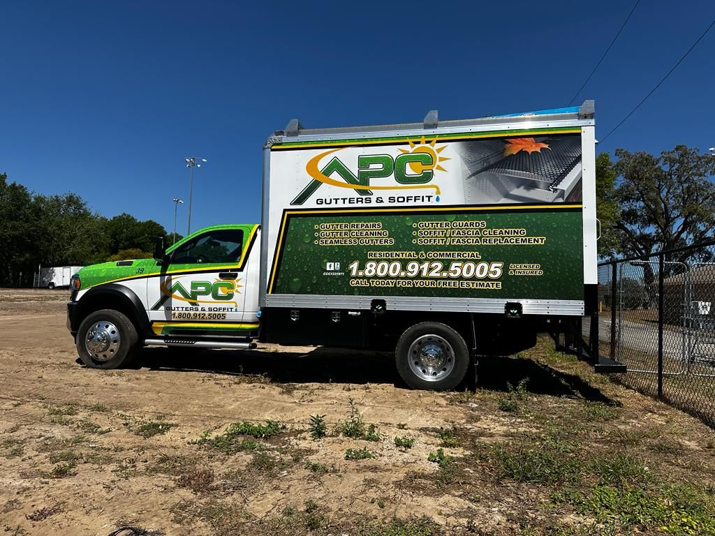 APC Roofing in Clermont, FL - Gutter Installation Truck picture
